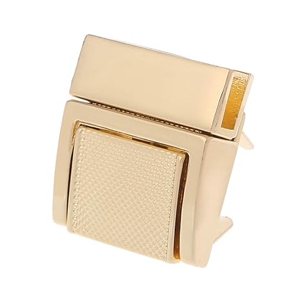 Exing Handtaschenschloss Schloss Drehverschluss Steckschloss Vierkantschloss für Damen Handtasche Brieftasche DIY (Gold)