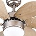 Westinghouse Lighting 7814420 Turbo Swirl Single-Light 30-Inch Six-Blade Indoor Ceiling Fan, Brushed Aluminum with Opal Frosted Glass