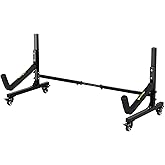 Bonnlo Kayak Stand Freestanding Storage Rack for Kayak Canoe Boat Paddle Board SUP Surfboard for Indoor Outdoor Garage, Shed, Dock with Lockable Wheels Wide Adjustable