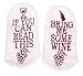 Wine Down Socks Unique Thick Cozy Funny Non-Slip