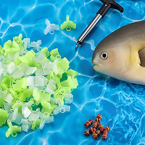 240 Stück Angelhaken Hauben Angeln Drillingshaken Abdeckung Haken Schutzkappen Schutz, 4 Größen – Bild 4