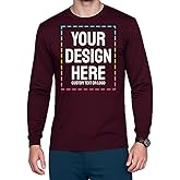 Custom Long Sleeve Shirt for Men – Heavy Cotton, Front Back & Sleeve Personalized Design, Black Tee