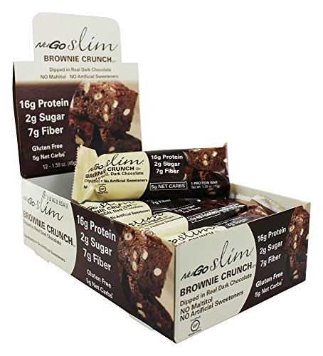 NuGo Nutrition NuGo Slim Bars Gluten Free Brownie Crunch -- 12 Bars NuGo Nutrition NuGo Slim Bars Gluten Free Brownie Crunch -- 12 Bars
