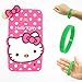 Nokia Lumia 630 Case Nokia Lumia 635 Cartoon Case,Bat King 3D Cartoon Hello Kitty Silicon Gel Rubber Case Cover Skin for Nokia Lumia 630/635(Hot Pink Hello Kitty)