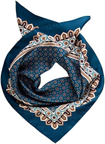 Men's Italian Silk Neckerchief Scarf, Large Bandana, 26"