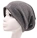 XiFe Unisex Indoors Cotton Beanie- Soft Sleep Cap for Hairloss, Cancer, Chemo (Grey)