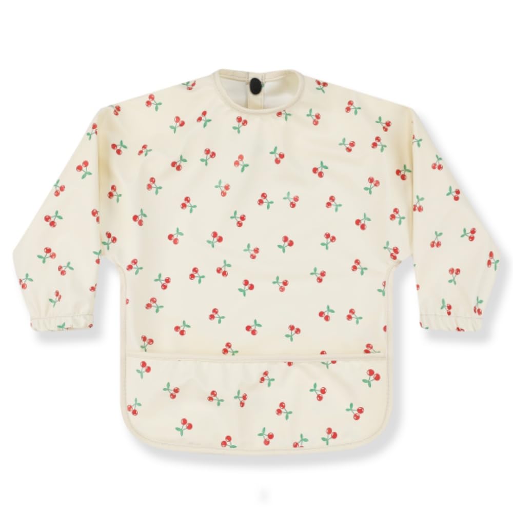 norinori Baby Weaning Bib With Sleeves Feeding Bibs - Waterproof Bibs Coverall bibs for baby toddler from 6-36 Months soft With Large Pocket Easy to Clean