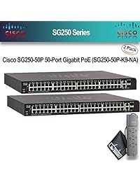 Cisco SG200 50FP Switch inteligente de 48 puertos 10 100 1000 Gigabit PoE (SG200 50FP NA) Paquete de 2 PowerStrip de Belkin