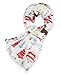 V28 Candy Cane Print Women's Scarf Christmas Gift Lightweight (43 x 70, Off White - Christmas)
