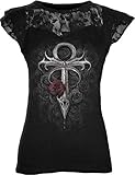 Spiral - Womens - VAMPIRE'S KISS - Lace Layered Cap Sleeve Top Black - XL