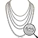 Harlembling Real Solid 925 Silver Men's Tennis Chain - 14k Gold Plated Or Natural Silver - 16-30