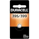 Duracell 395/399 Silver Oxide Button Battery, 1 Count Pack, 395/399 1.5 Volt Battery, Long-Lasting for Watches, Medical Devices, Calculators, and More