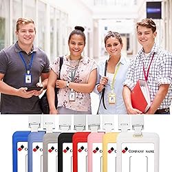Vertical ID Card Badge Holder with Detachable