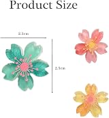 LizCeyMD 15 Pcs Mini Cherry Blossom Flower Hair Claw Clips Women Girls Petal view 3