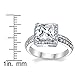 2 Carat Princess Cut Cubic Zirconia Sterling Silver 925 Wedding Engagement Ring Sizes 4 to 11
