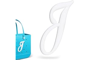 Fannoday Letter Charms, White Shoe Single Letter DIY Decoration Charms Alphabet Accessories for Beach Bag with Boys and Girls Women Teens Adults Party Gift Favors