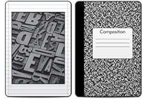DECALGIRL Composition Notebook Amazon Kindle Paperwhite 2018 Full Vinyl Decal - No Goo Wrap, Easy to Apply Durable Pro