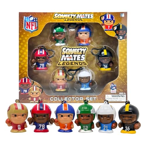 Party Animal SqueezyMates NFL Football Gift Set, 6 Slow Rise Squishy Toys, Seri…