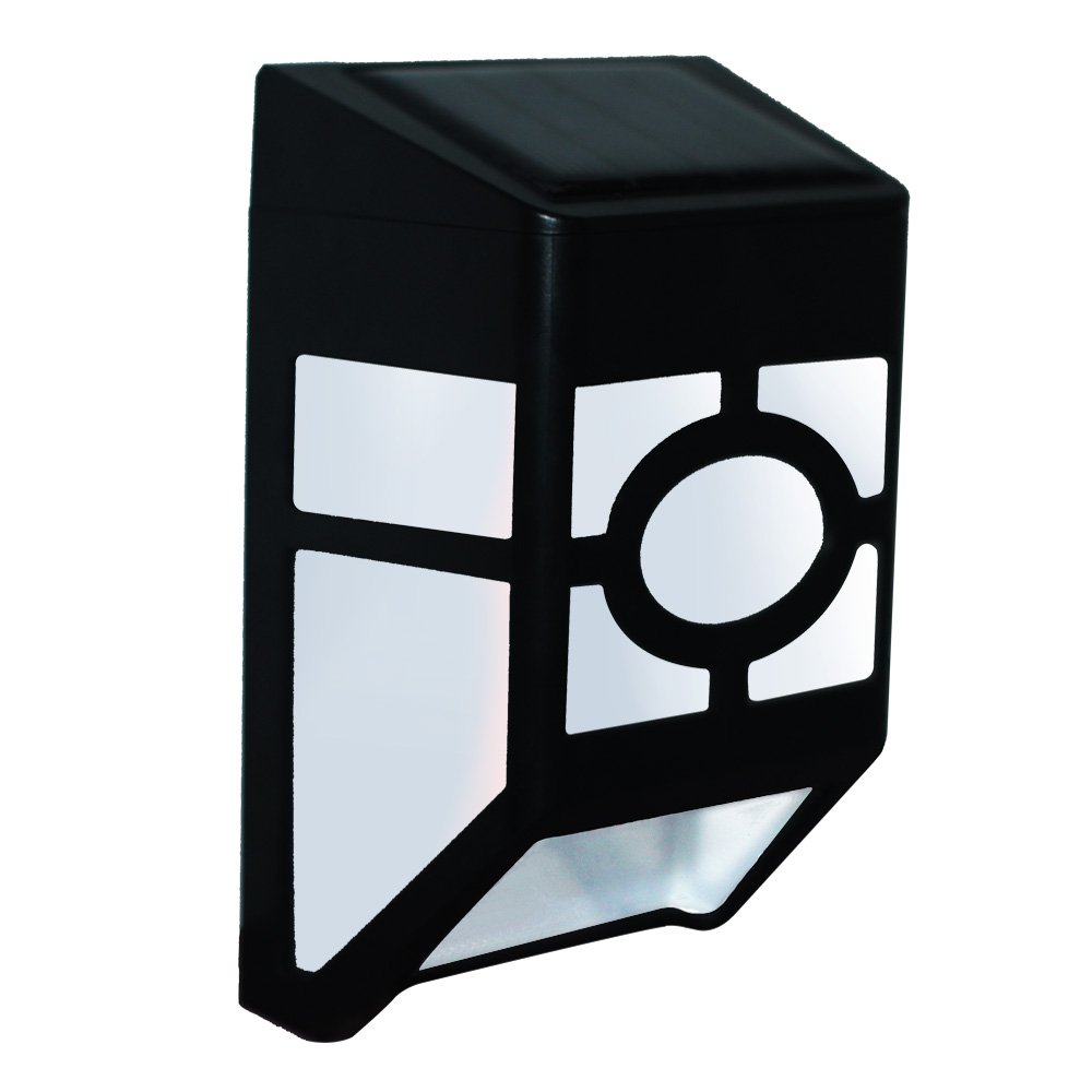 JS LIGHTING®LED Solar Wall Mount Light Solar Powered Outdoor Landscape Garden Fence Lamp (White Light)