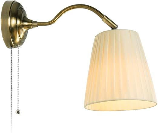 Yangmi Wandlampe Stoff Wandleuchte Schlafzimmer Nachttischlampe