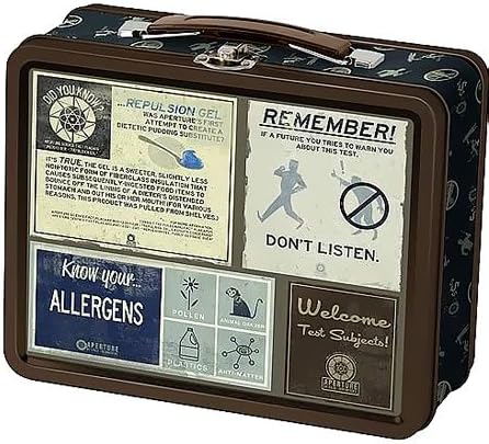 Portal 2 Lunchbox Aperture Labratories Warnings