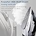 AICOK Steam Iron Professional Garment Steamer with 360° Tangle-Free Cord, 1400W Variable Temperature and Steam Control, Full Function Non-Stick Soleplate Press Iron, Black