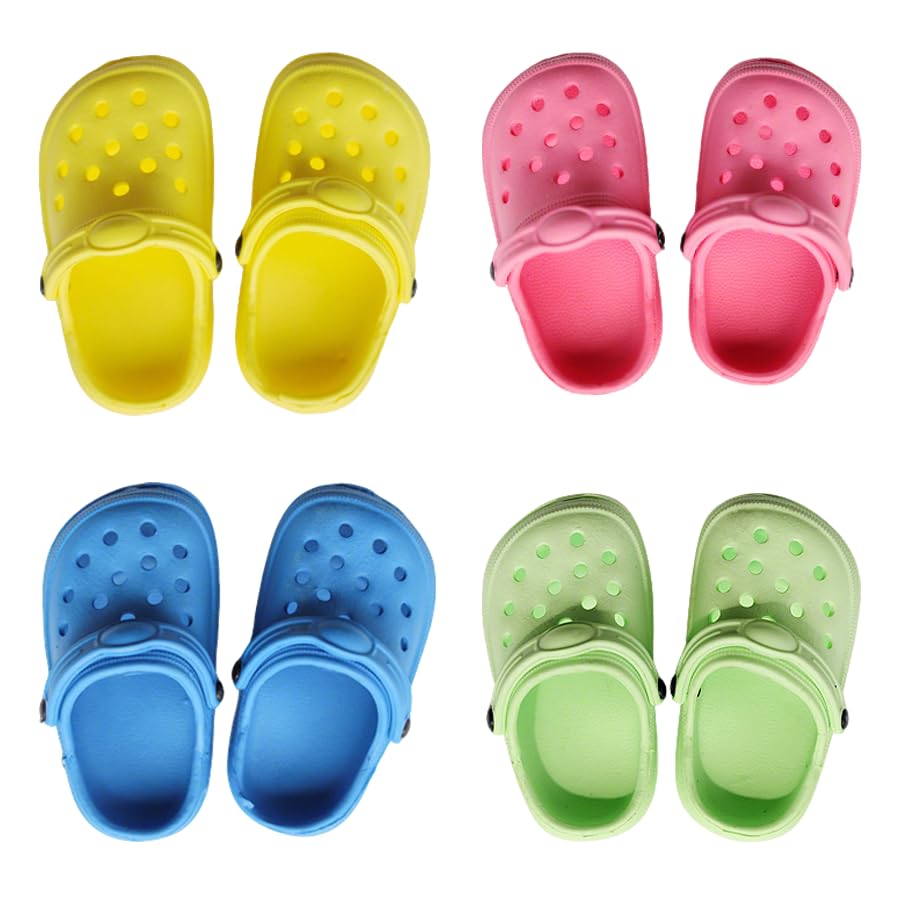 Baby Doll Accessories for 12-18 Inch Doll, 4 Pair of Colorful Doll Shoes Accessories Set Doll Dress up Toys Baby Dolls for 30-45 cm New Doll Girls Boy Birthday Gift