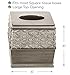 Creative Scents Dublin Silver Tissue Box Cover Square - Decorative Square Tissue Holder for Bathroom - Modern Tissue Holder for Cute Elegant Bathroom Or Home Decor