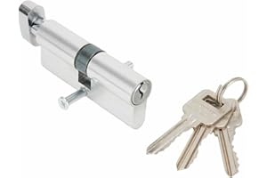 Anti-Pick Door Lock Cylinder 35/35 Euro Profile Double Cylinder Lock with 3 Keys Security Lock for UPVC Doors Interior Home A