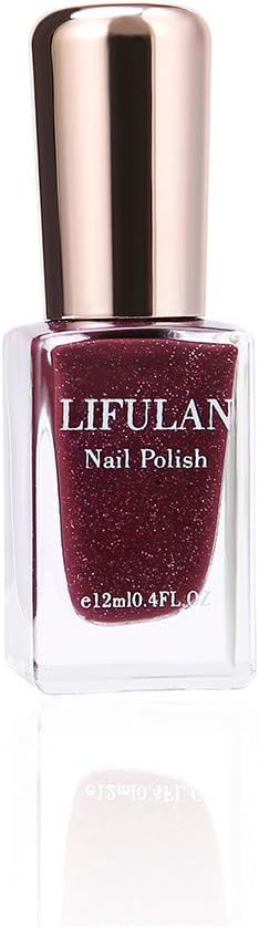 Qomomont 12Colors Non-Toxic Nail Polish Water-Based Material Nail Art Breathable Tearable Nail Polish Tasteless Non-stimul ating (J)