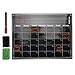 MFLABEL Black Weekly Chalkboard Dry Erase Magnet Fridge Calendar Magnetic Calendar for Refrigerator Write and Wipe Message Board - 16