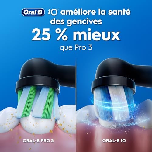 Brosse à Dents Electrique iO 2 avec 1 Brossette de Rechange, Noire