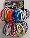 Goody Girls Assorted Elastics, No Metal Ouchless, Color May Vary - Dark Colors- 60 Count