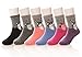 Eocom 6 Pairs Children's Winter Warm Wool Socks For Kids Boys Girls Random Color (1-3 Years, Deer)