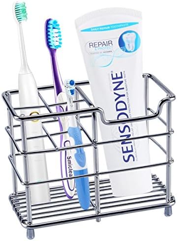 Disumos Stainless Steel Bathroom Organizer Toothbrush Holders Toothpaste Holder Set