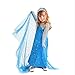 Butterfly Craze Snow Queen Princess Dress and Accessory Set for Children's Dress-Up and Pretend Play, Including Crown, Necklace, Earrings, Gloves, and Wand, Rule the Winter Kingdom in Style, 3-4yrs