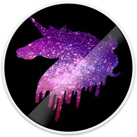 Expanding Stand Pop Grip Mount Holder Sockets for iPhone,Samsung Galaxy,all Cellphones and Tablets - Purple Galaxy Unicorn White