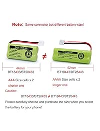 geilienergy Batería recargable para AT & T y teléfonos Vtech bt 8300 batt 6010 bt18433 BT184342 BT28433 bt284342 89   1326   00   00 89   1330   01   00    cph 515d, 3 piezas