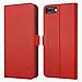 ZOVER iPhone 8 Plus case iPhone 7 Plus case Genuine Leather Case Wallet Cover with Kickstand Feature Card Slots & ID Holder and Magnetic Clasps for iPhone 7 Plus iPhone 8 Plus Red