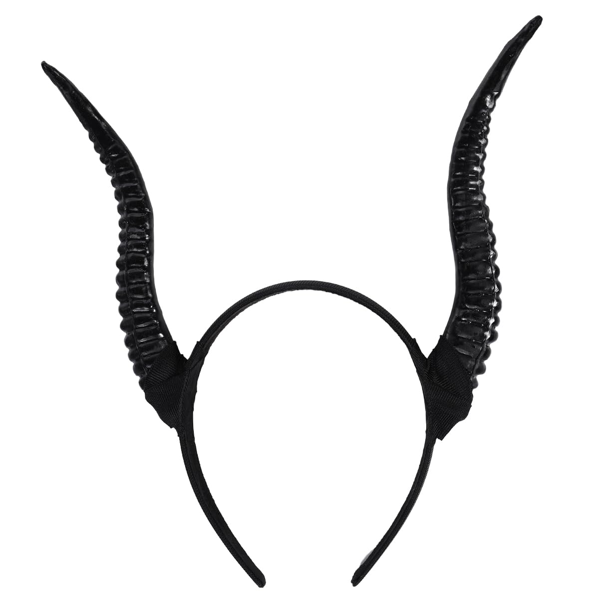 TOYANDONA Sheep Horn Headband Halloween Cosplay Fancy Dress Hair Accessory Christmas Photo Shoot Props Black
