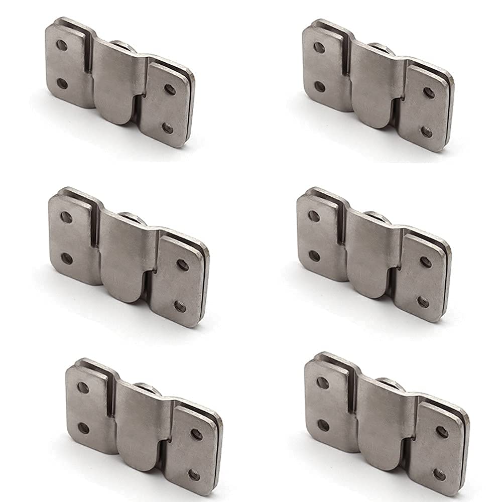 nuumee Stainless Steel Flush Mount Bracket,Heavy Duty Interlocking Picture Hanging, Wall Mount Interlocking Z Clip Hook for Pictures, Mirrors Frames Hanging (6 Pairs ) (Large)