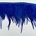 Shekyeon 2yards Rooster Hackle Feather Trim Dress Decoration(royal blue)