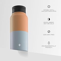 JoyJolt Triple Insulated Water Bottle with Straw