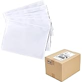 100 Pack 7.5" x 5.5" Clear Self-Adhesive Top Loading Packing List/Shipping Label Envelopes Pouches