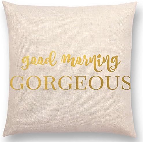 Dyg Smart Gold Art Decorative Letter Pillow Case Cover