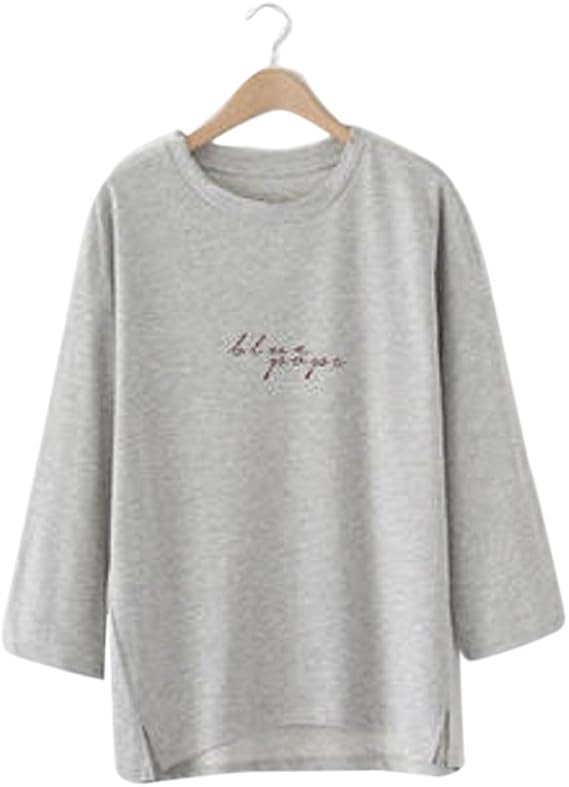 Amazon Formanism セレカジ ゆるカジ ゆったり シンプル ロゴ 長袖 カットソー Tシャツ レディース グレー Tシャツ カットソー 通販