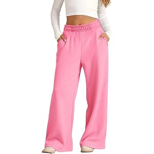 Ayolanni Girls Sweatpants Wide Leg Elastic Waist Casual Sweat Pants with Pockets Baggy Athletic Trackpants Kid Preppy Clothes