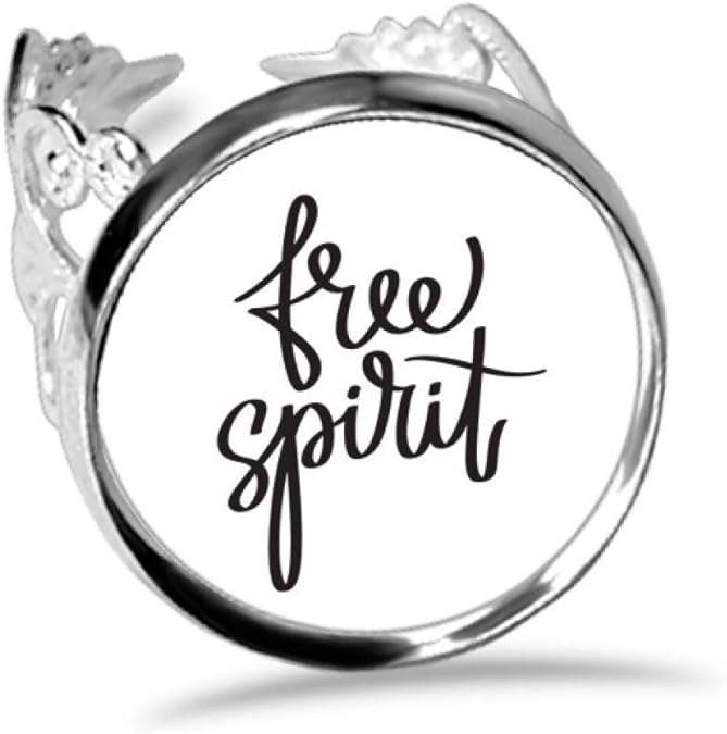 DIYthinker Free Spirit Quote Ring Adjustable
