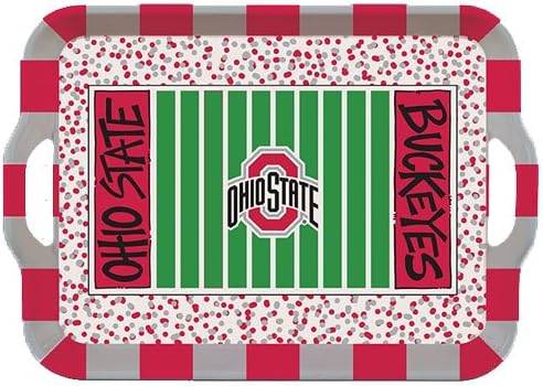 Collegiate Melamine Handled Serving Tray (Ohio State Buckeyes)