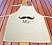 Kitsch n Charm Mr. and Mrs. Aprons with Mustache and Red Rhinestone Lips